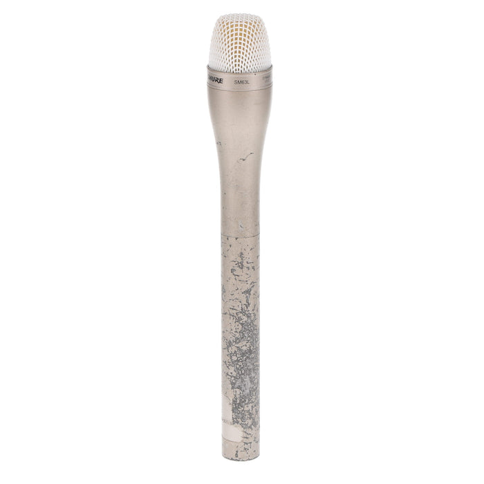 【中古品】SHURE SM63L ダイナミック型インタビューマイクロホン(ロング/シャンパンゴールド)