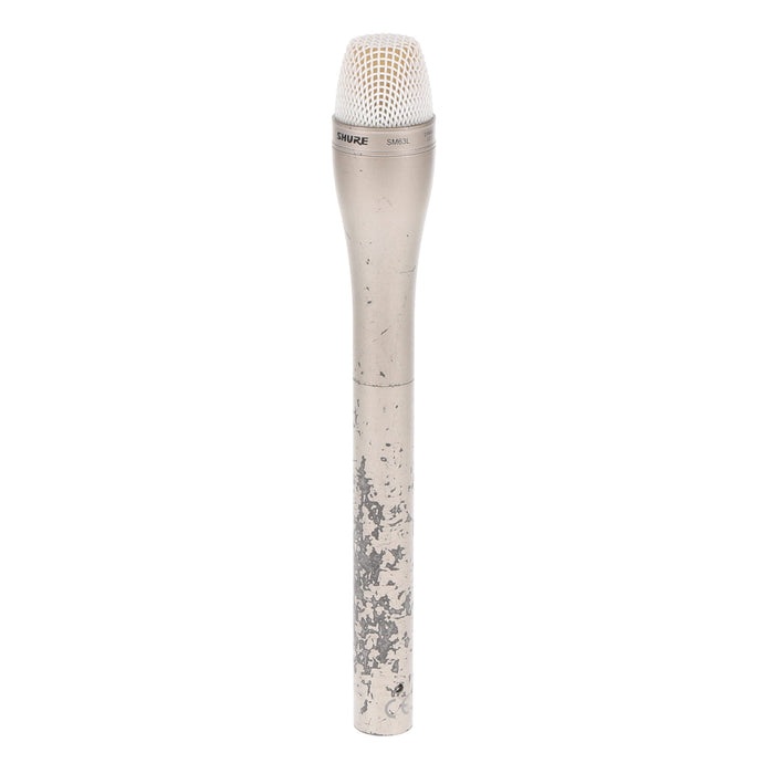 【中古品】SHURE SM63L ダイナミック型インタビューマイクロホン(ロング/シャンパンゴールド)