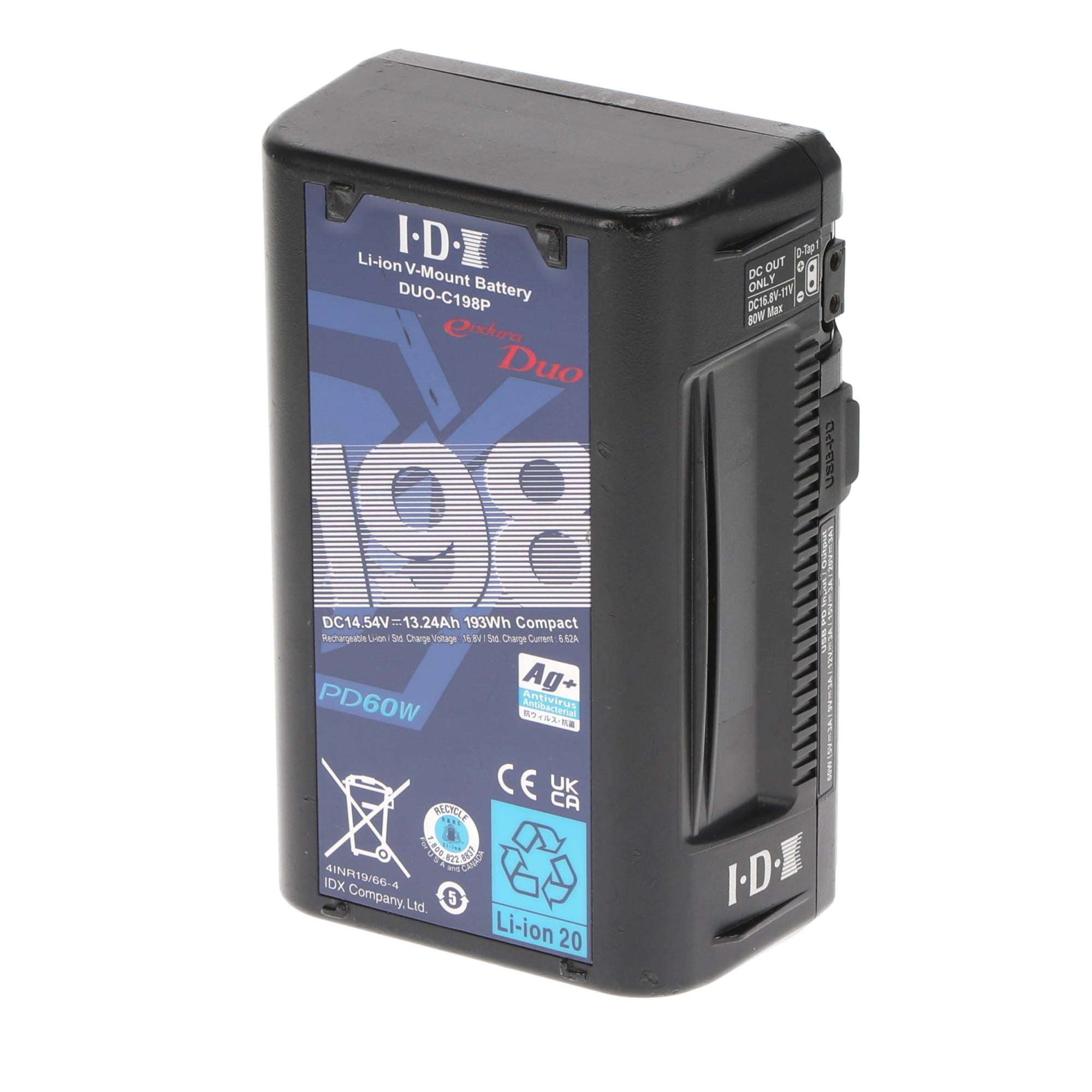 IDX VマウントタイプリチウムイオンバッテリーDUO-C198P 新品未使用 DUO-C198P | 放送・業務用バッテリーのアイ・ディー・エクス