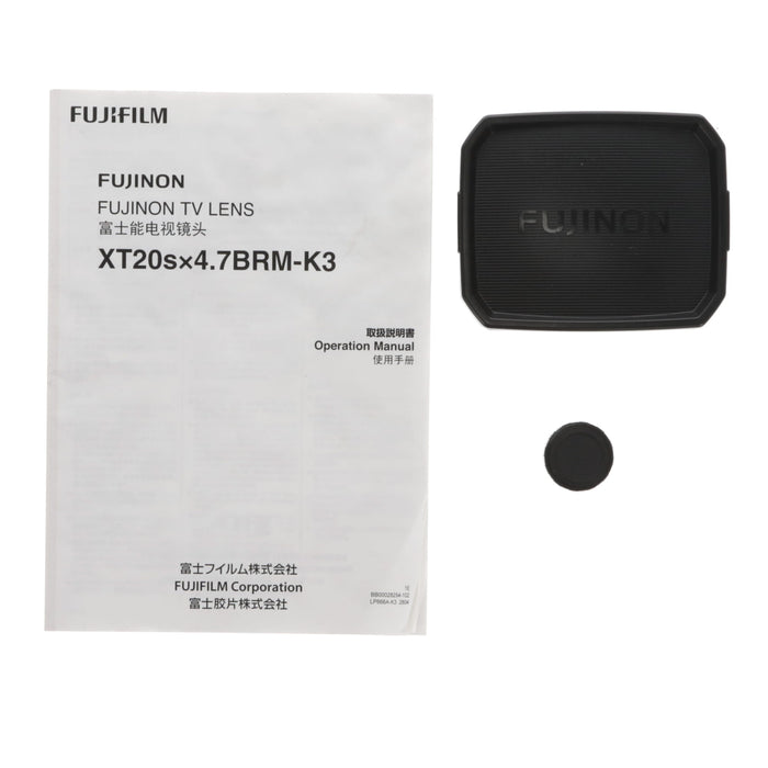 【セール】【中古品】FUJINON XT20s×4.7BRM-K3 1/3型20倍HDズームレンズ