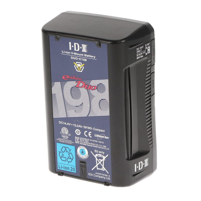 【中古品】IDX DUO-C198 Vマウントタイプリチウムイオンバッテリー(191Wh)
