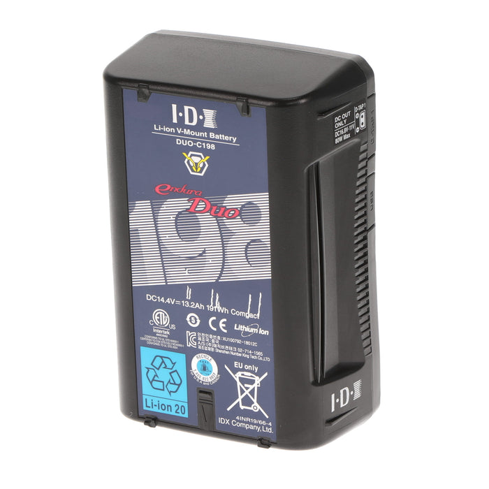 【中古品】IDX DUO-C198 Vマウントタイプリチウムイオンバッテリー(191Wh)