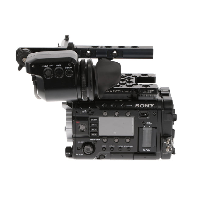 【中古品】SONY PMW-F55 ＋ DVF-EL100 CineAlta 4Kカメラ(ビューファインダー付属)(ジャンク品)