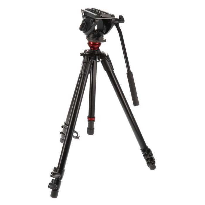 【中古品】Manfrotto MVH500AH 755XBK ビデオキット シングル3段 MDEVEアルミ