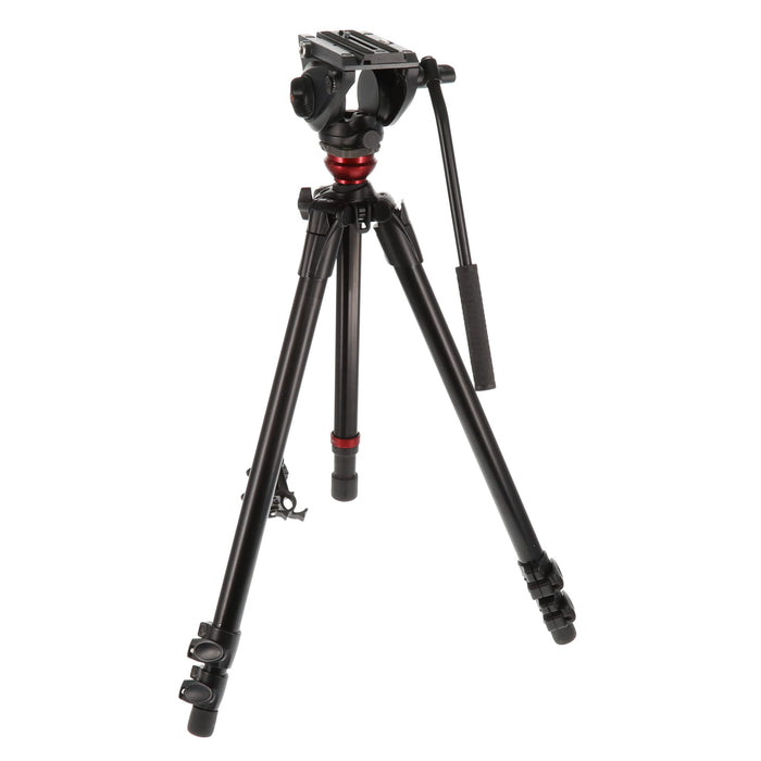 【中古品】Manfrotto MVH500AH 755XBK ビデオキット シングル3段 MDEVEアルミ