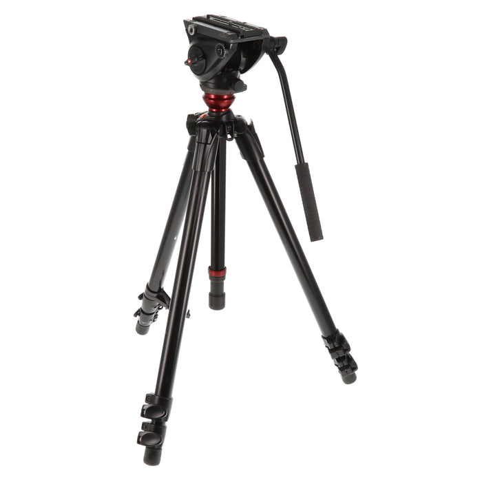 【中古品】Manfrotto MVH500AH 755XBK ビデオキット シングル3段 MDEVEアルミ