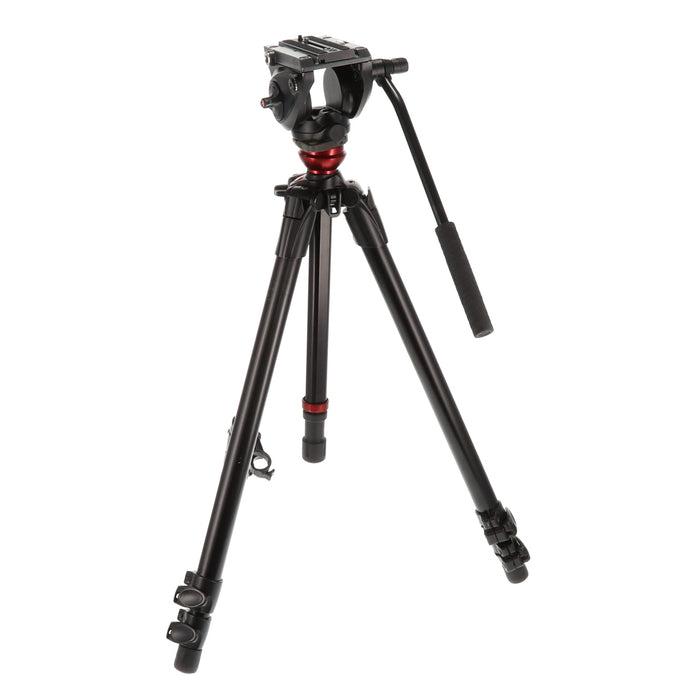【中古品】Manfrotto MVH500AH 755XBK ビデオキット シングル3段 MDEVEアルミ