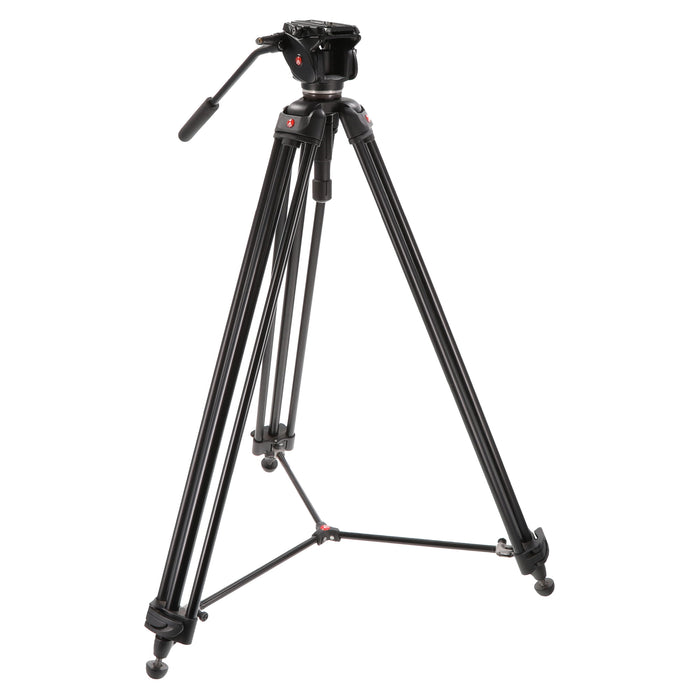 【中古品】Manfrotto 701HDV + 547B ビデオ三脚キット(ジャンク品)