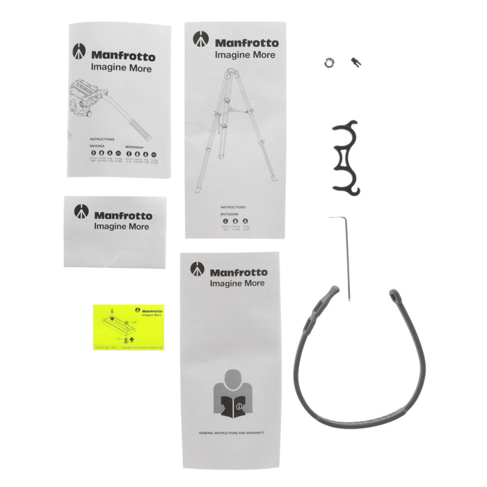Manfrotto 三脚MT502AM 三脚 + MVH500A 中古品】Manfrotto MVH500A + MVT502AM 三脚キット - 業務用撮影