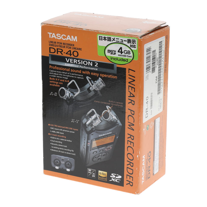 【中古品】TASCAM DR-40 24bit/96kHz対応リニアPCMレコーダー