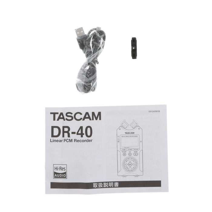 【中古品】TASCAM DR-40 24bit/96kHz対応リニアPCMレコーダー