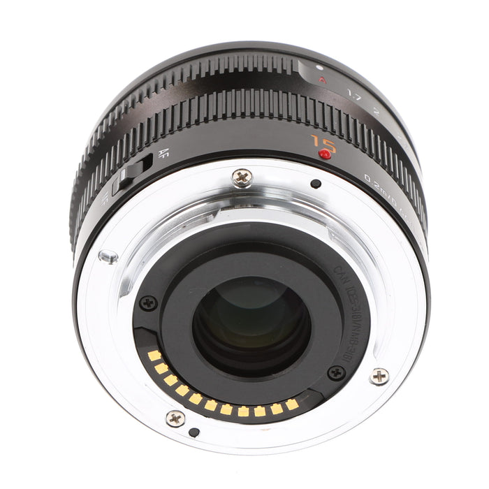 【中古品】Panasonic H-X015-K LEICA DG SUMMILUX 15mm/F1.7 ASPH.(ブラック)