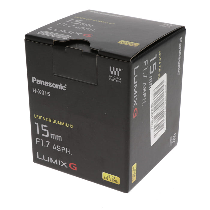 【中古品】Panasonic H-X015-K LEICA DG SUMMILUX 15mm/F1.7 ASPH.(ブラック)