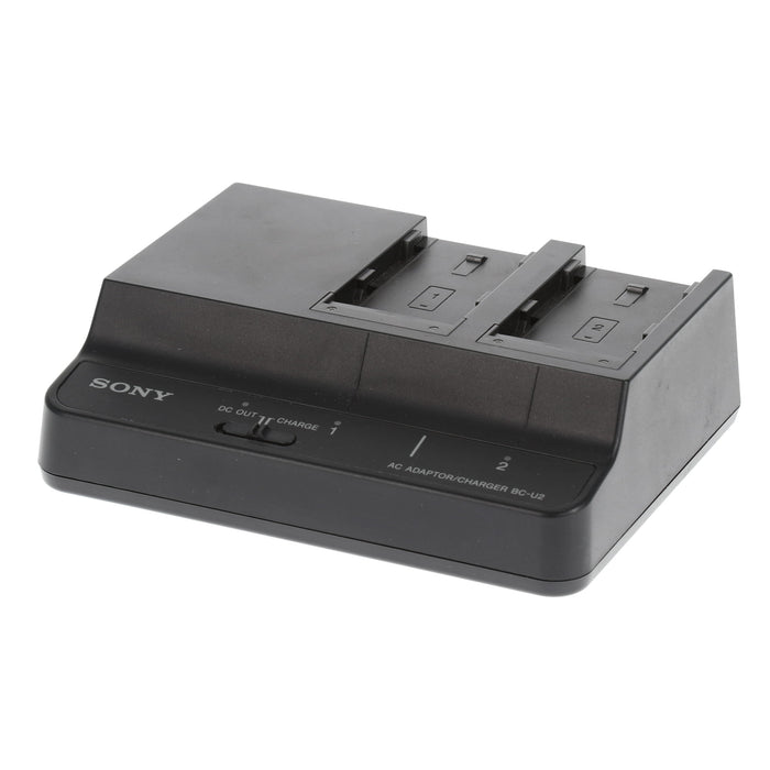 【中古品】SONY BC-U2 バッテリーチャージャー(バッテリーパック2個付属)