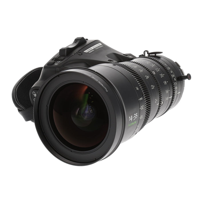 【中古品】FUJINON ZK2.5×14-SAF ZK14-35mm T2.9(PLマウント/フィート表記/ドライブユニット付)