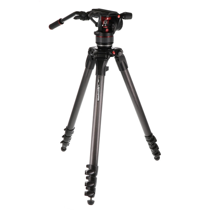 【中古品】Manfrotto MVKN8CTALL ナイトロテックN8ビデオ雲台+536カーボン三脚