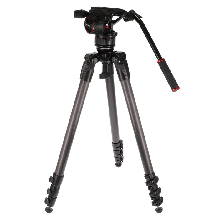 【中古品】Manfrotto MVKN8CTALL ナイトロテックN8ビデオ雲台+536カーボン三脚