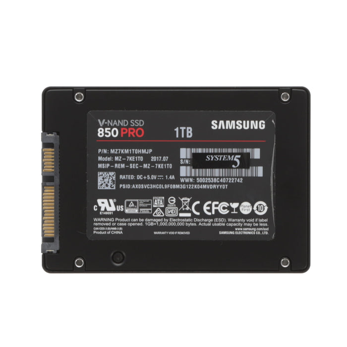 【中古品】Samsung MZ-7KE1T0 V-NAND SSD 850 PRO 1TB