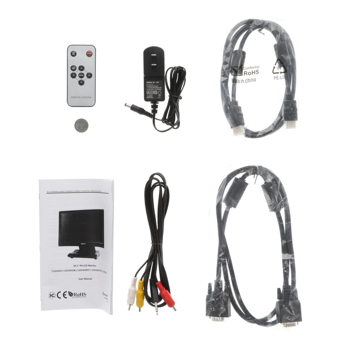 【中古品】ADTECHNO LCD1015S 10.1型ハイビジョンIPS液晶搭載フィールドモニター 3G-SDI端子搭載モデル(ブラック)