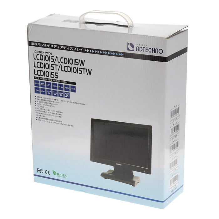 【中古品】ADTECHNO LCD1015S 10.1型ハイビジョンIPS液晶搭載フィールドモニター 3G-SDI端子搭載モデル(ブラック)