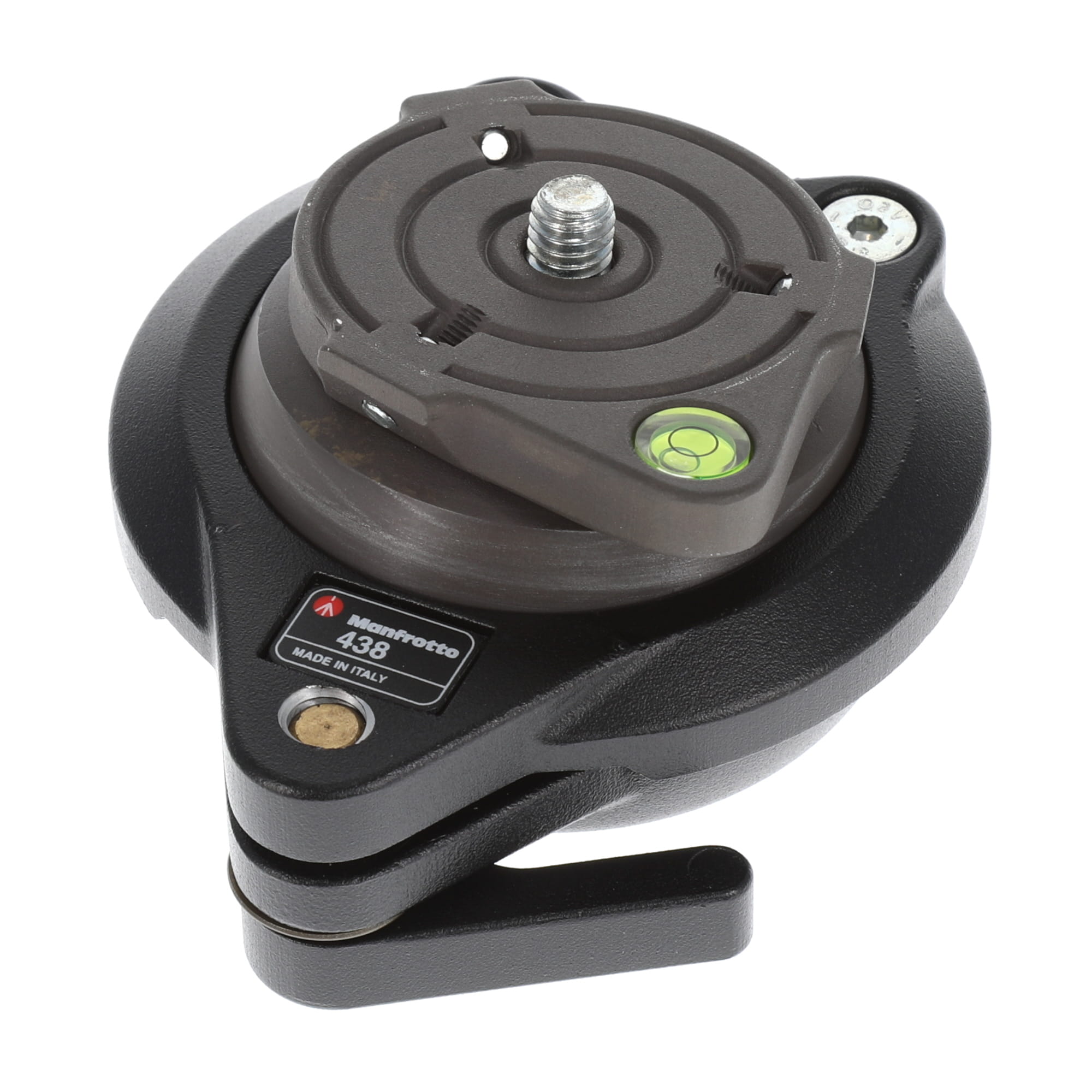 Manfrotto マンフロット 438 ボールカメラレベラー 箱付美品 1円～ Manfrotto マンフロット 438 ボールカメラレベラー 実用中古