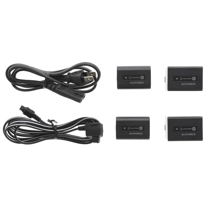 【中古品】SONY AC-VQV10 ACアダプター/チャージャー(バッテリーパック4個付属)
