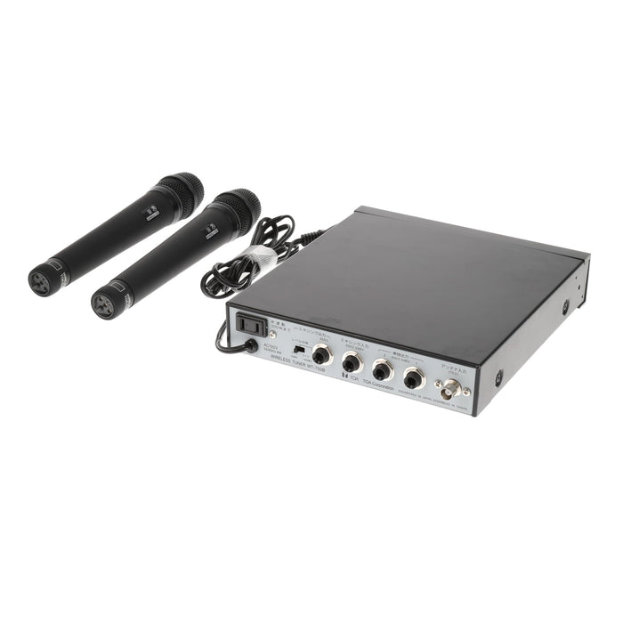 【中古品】TOA WT-750B + WM-1220×2 ダイバシティワイヤレスチューナーマイク2波セット