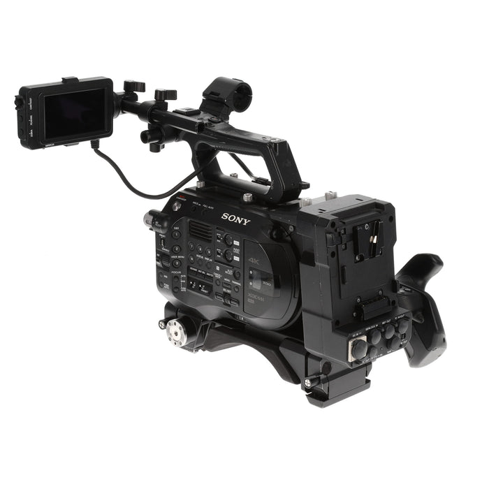 【中古品】SONY PXW-FS7M2 + XDCA-FS7 ＋ VCT-FS7 XDCAMメモリーカムコーダー(ボディのみ)(拡張ユニット/ライトウェイトロッドサポート付属)