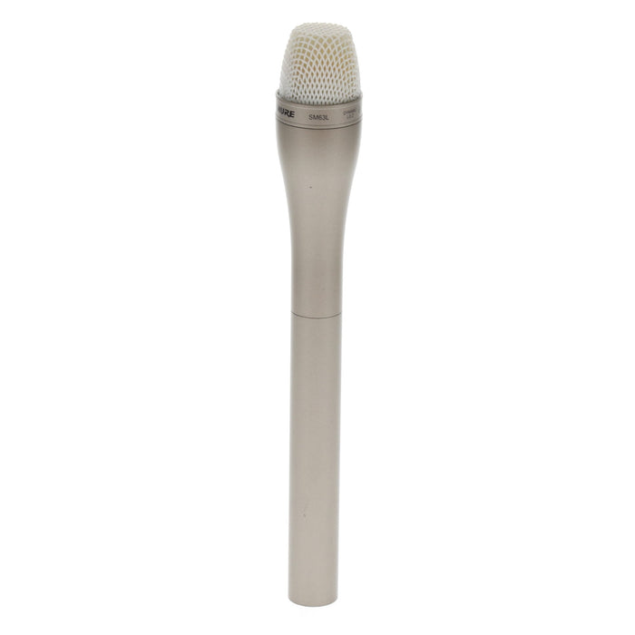 【中古品】SHURE SM63L ダイナミック型インタビューマイクロホン(ロング/シャンパンゴールド)