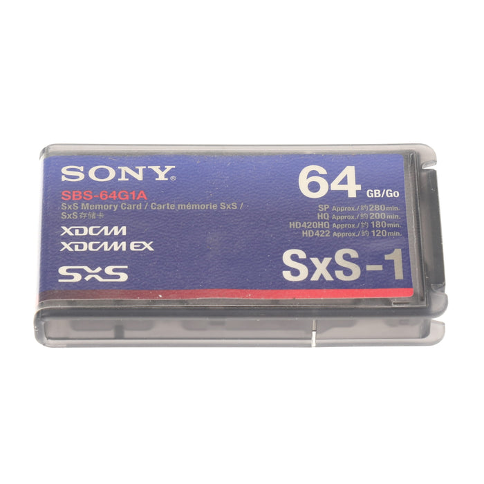 SONY SBS-64G1A SxS-1カード 本体のみ 中古品】SONY SBS-64G1A SxS-1メモリーカード 64GB - 業務用撮影