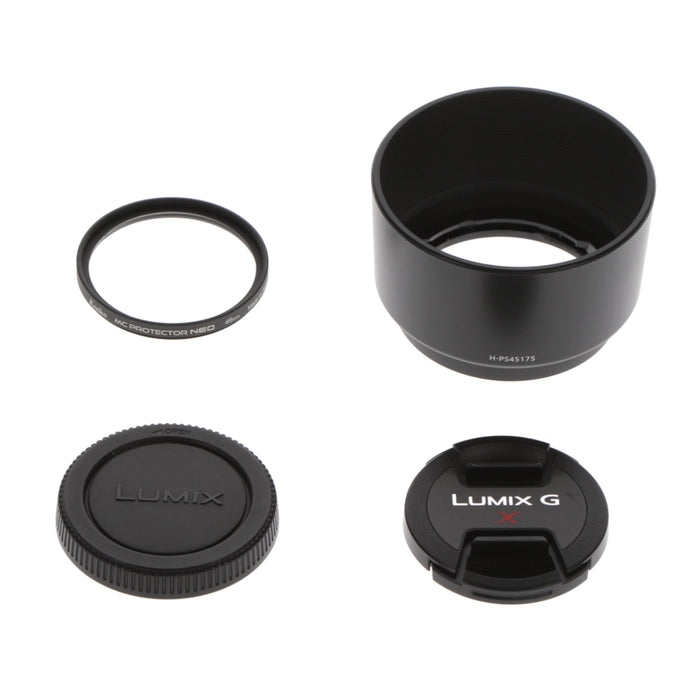 【中古品】Panasonic H-PS45175-K LUMIX G X VARIO PZ 45-175mm F4.0-5.6 ASPH. POWER O.I.S.(ブラック)