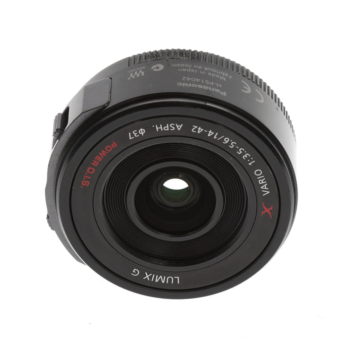 【中古品】Panasonic H-PS14042-K LUMIX G X VARIO PZ 14-42mm F3.5-5.6 ASPH. POWER O.I.S.(ブラック)