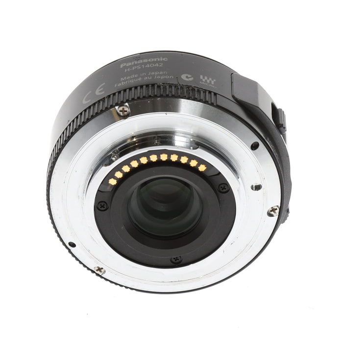 【中古品】Panasonic H-PS14042-K LUMIX G X VARIO PZ 14-42mm F3.5-5.6 ASPH. POWER O.I.S.(ブラック)