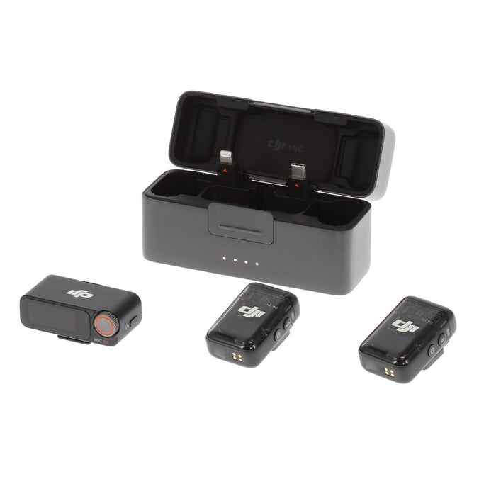 【中古品】DJI DM1021 DJI Mic 2(トランスミッター×2＋レシーバー×1＋充電ケース)