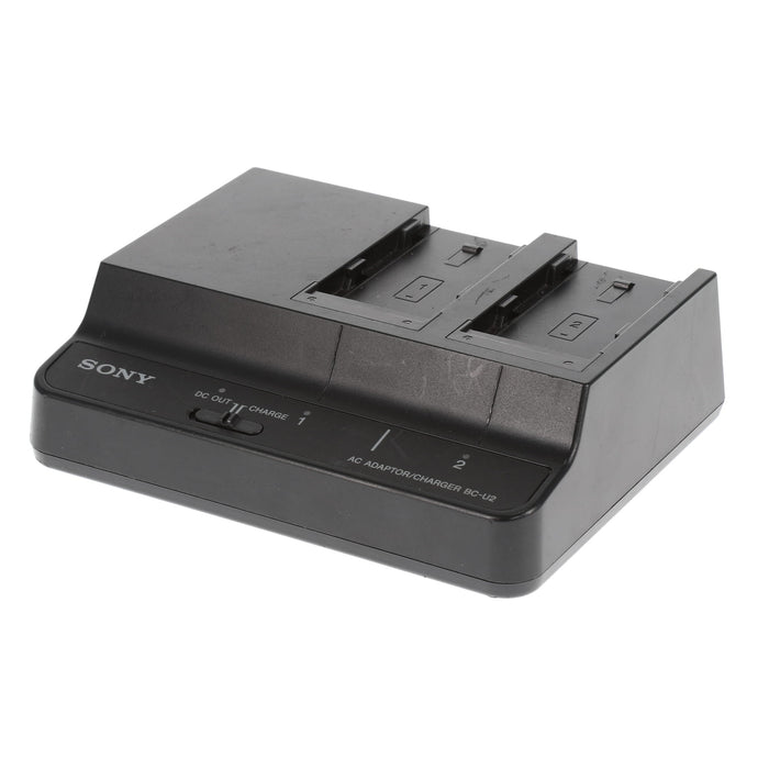【中古品】SONY BC-U2 バッテリーチャージャー(バッテリーパック2個付属)