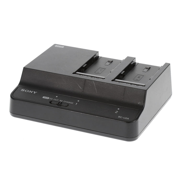 【中古品】SONY BC-U2A バッテリーチャージャー(バッテリーパック2個付属)