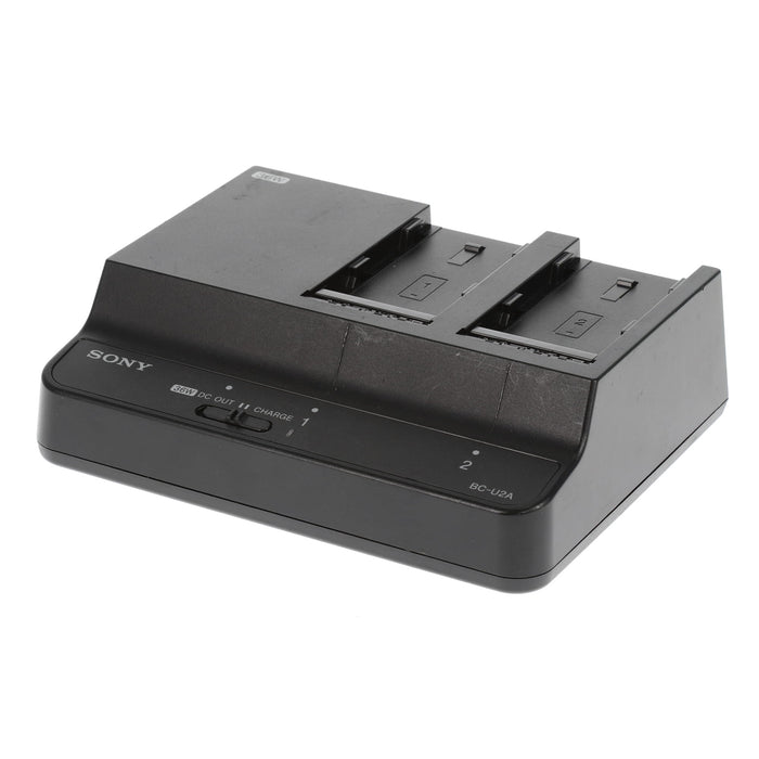 【中古品】SONY BC-U2A バッテリーチャージャー(バッテリーパック2個付属)