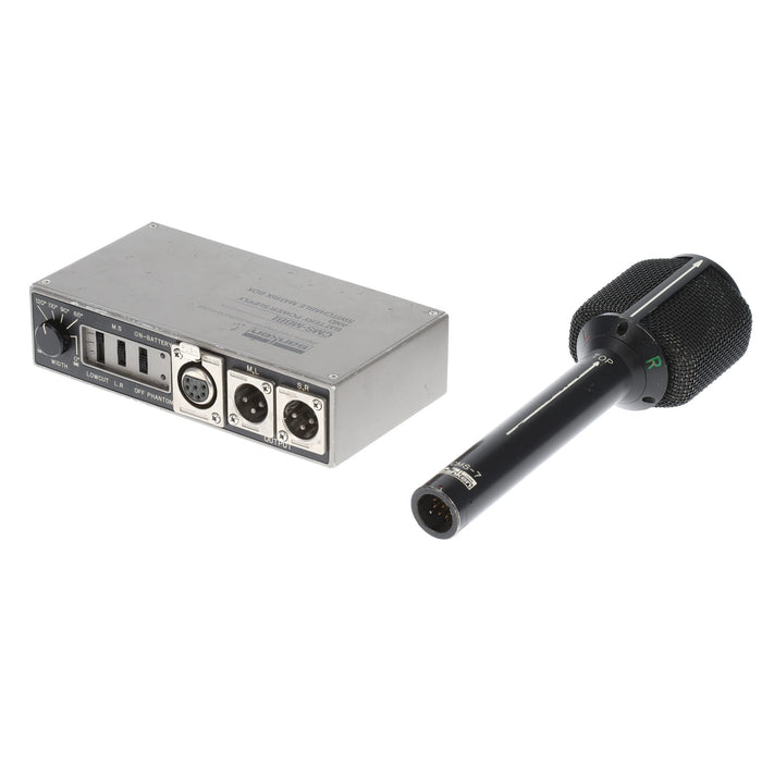 【中古品】Sanken CMS-7s + CMS-MBBI MS方式軸方向ポータブルステレオマイクロホン + 電源BOX