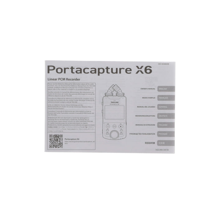 【中古品】TASCAM Portacapture X6 32BITフロート録音 6トラックポータブルレコーダー