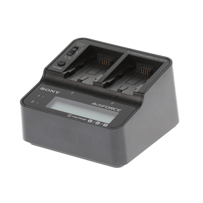 【中古品】SONY AC-VQV10 ACアダプター/チャージャー(バッテリーパック2個付属)