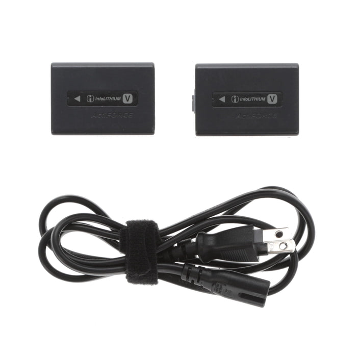 【中古品】SONY AC-VQV10 ACアダプター/チャージャー(バッテリーパック2個付属)