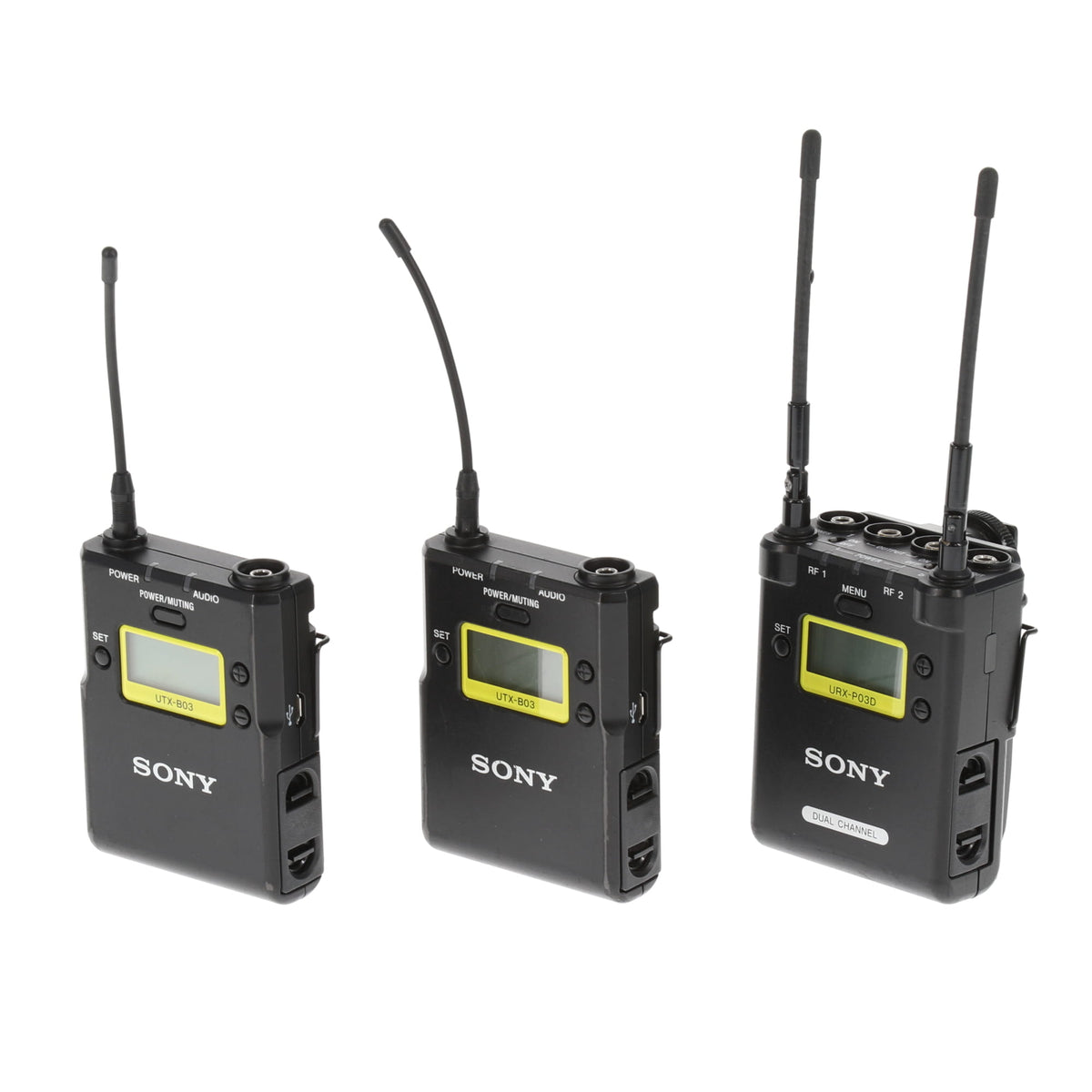 中古品】SONY UTX-B03 ×2 ＋ URX-P03D UWPワイヤレスセット - 業務用
