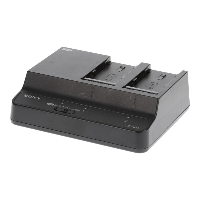 【中古品】SONY BC-U2A バッテリーチャージャー(バッテリーパック2個付属)