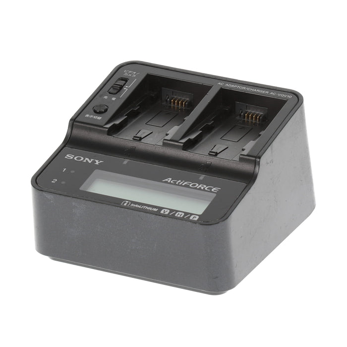 【中古品】SONY AC-VQV10 ACアダプター/チャージャー(バッテリーパック2個付属)