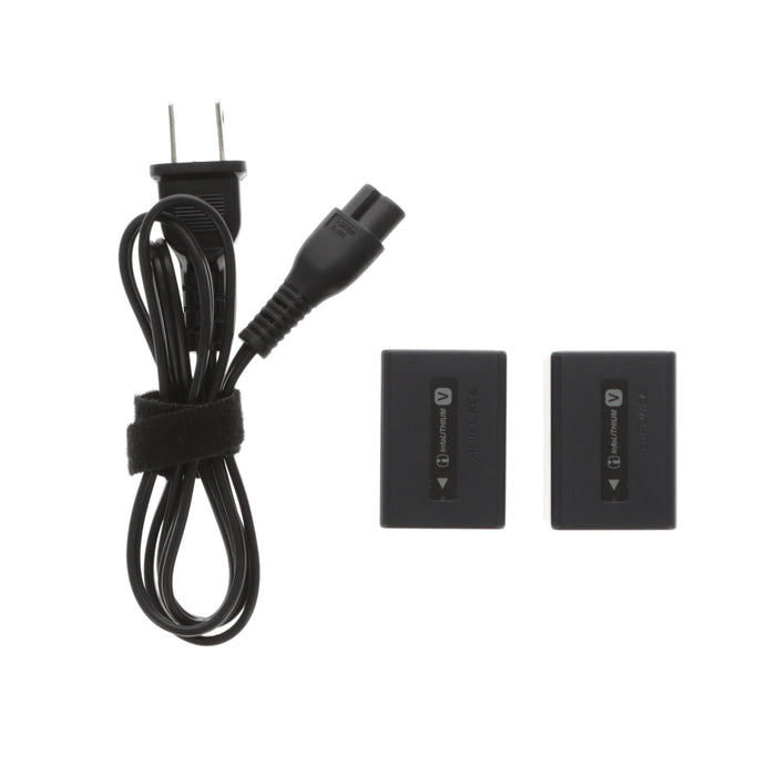 【中古品】SONY AC-VQV10 ACアダプター/チャージャー(バッテリーパック2個付属)