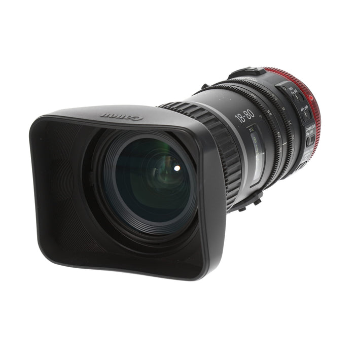 【中古品】Canon CN-E18-80mm T4.4 L IS KAS S (EF用) COMPACT SERVOレンズ（専用グリップ付属）