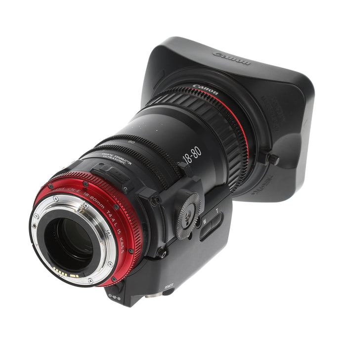 【中古品】Canon CN-E18-80mm T4.4 L IS KAS S (EF用) COMPACT SERVOレンズ（専用グリップ付属）