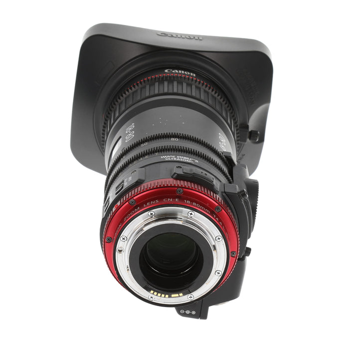 【中古品】Canon CN-E18-80mm T4.4 L IS KAS S (EF用) COMPACT SERVOレンズ（専用グリップ付属）