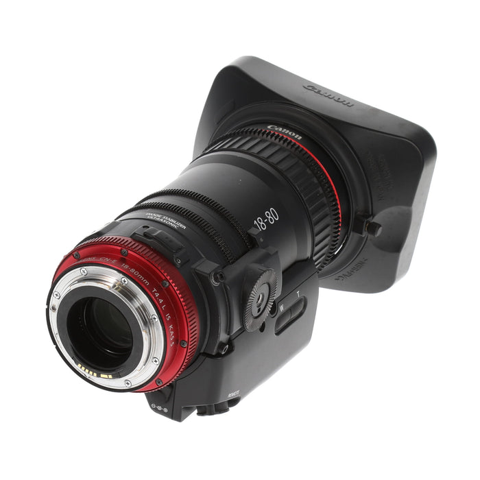 【中古品】Canon CN-E18-80mm T4.4 L IS KAS S (EF用) COMPACT SERVOレンズ（専用グリップ付属）