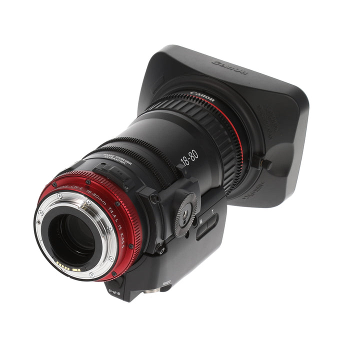 【中古品】Canon CN-E18-80mm T4.4 L IS KAS S (EF用) COMPACT SERVOレンズ（専用グリップ付属）